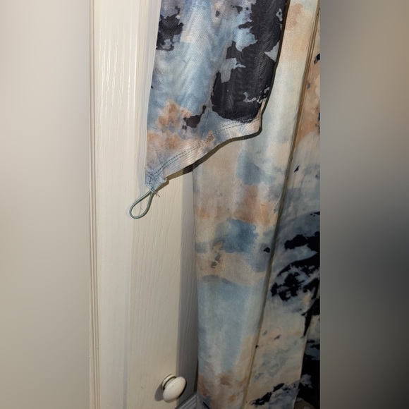 Fashion Nova Blue Bodycon Midi Dress Mock Neck - Picture 3 of 7